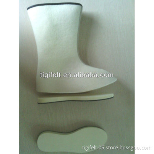 felt snow boot liners,/white or light color/ various sizes
